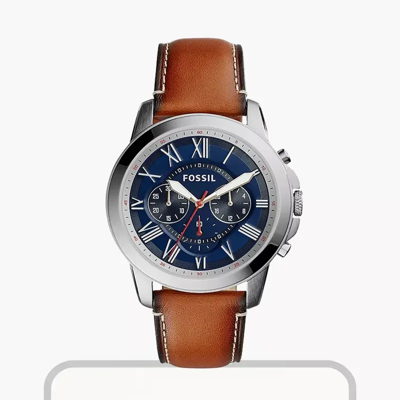 Fossil Grant Chronograph Blue Leather Men's Watch | FS5210